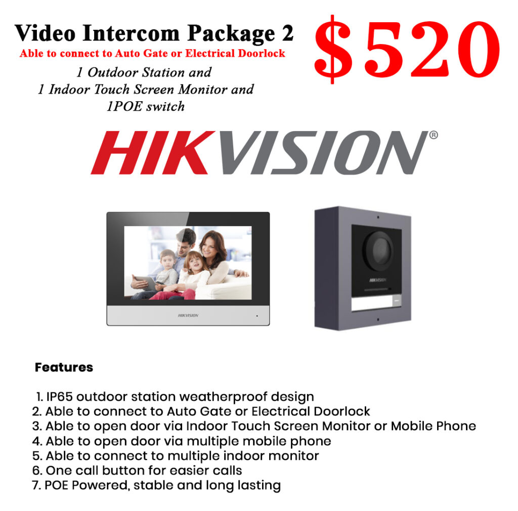 Hikvision Intercom System 1 indoor monitor
