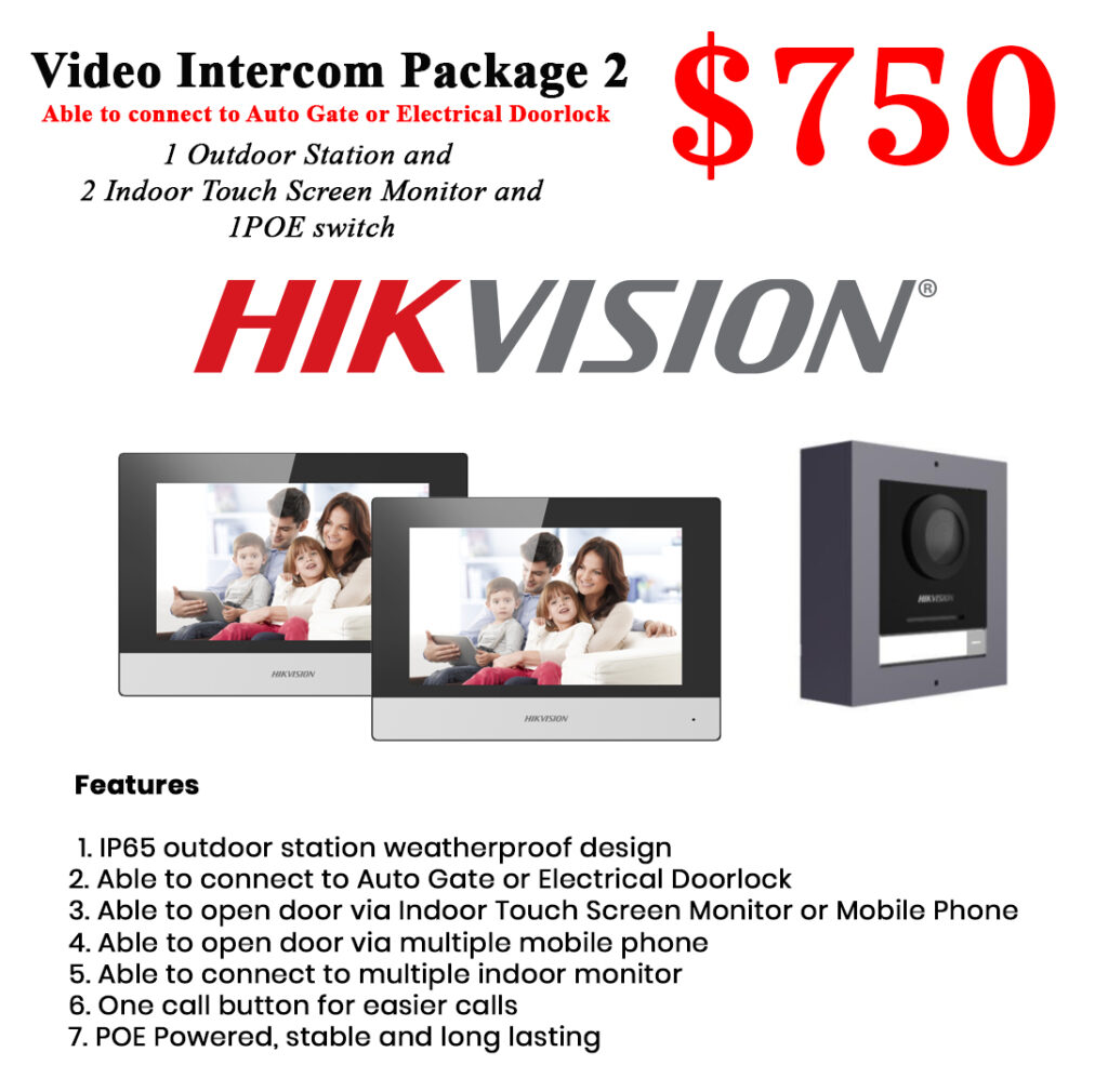 Hikvision Intercom System 2x indoor monitor
