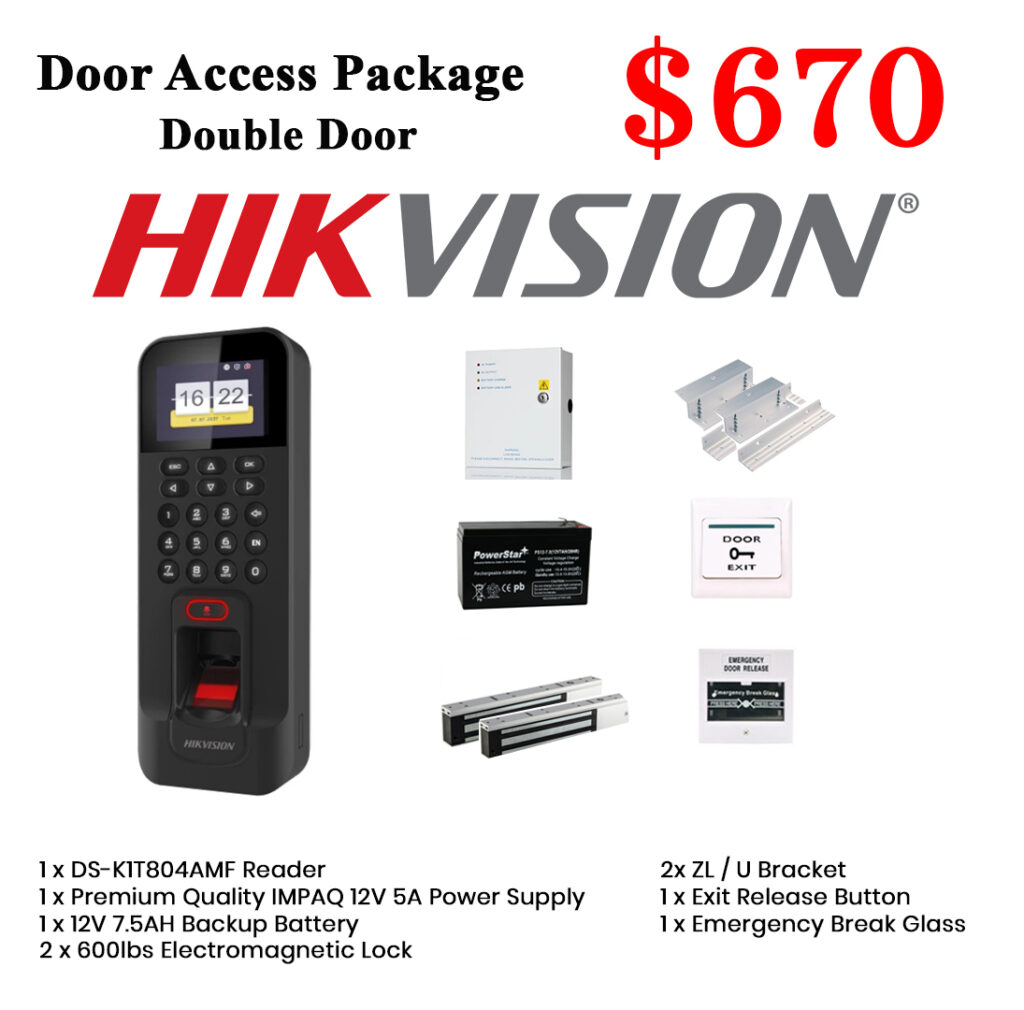 Hikvision Biometric Door Access System for Double Door